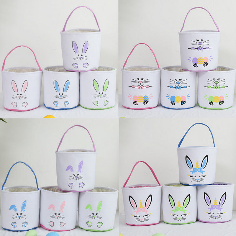 Wholesale 10pcs Easter Basket Plush Rabbit Tail Egg Ornaments